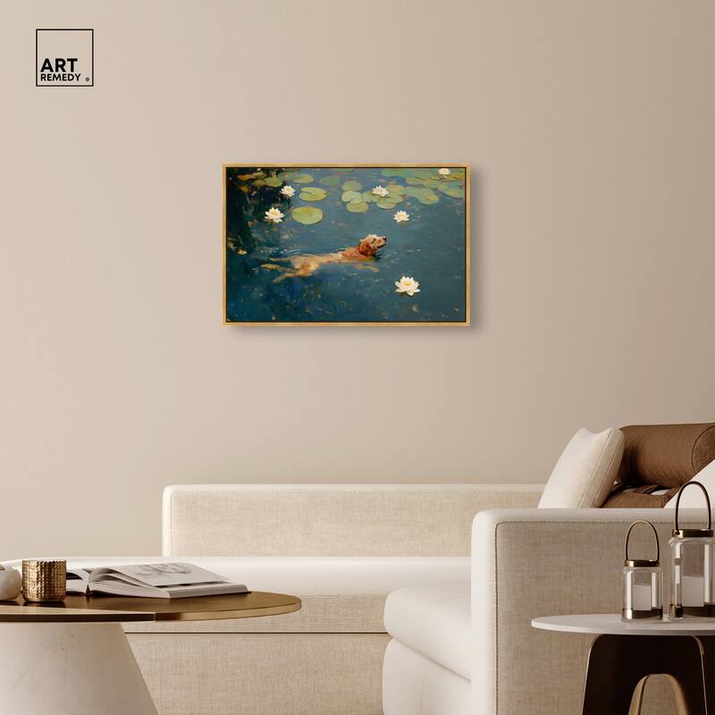 Pond Pup I Canvas by Art Remedy