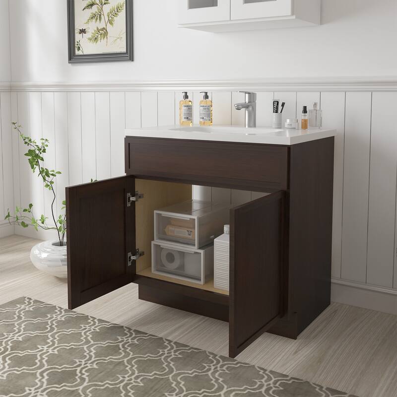 Vanity Art 30" Freestanding Single Base Storage Cabinet with Soft Close Doors