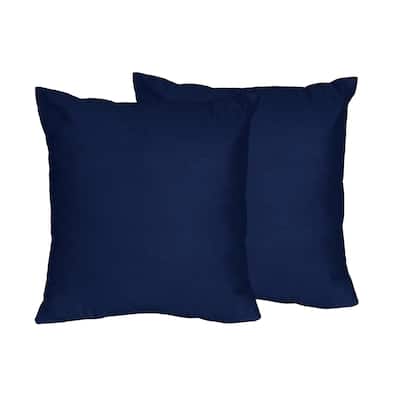 Sweet Jojo Navy Blue 18-in. Square Accent Pillows (Set of 2)
