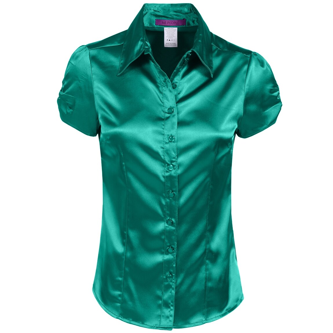 short sleeve satin top