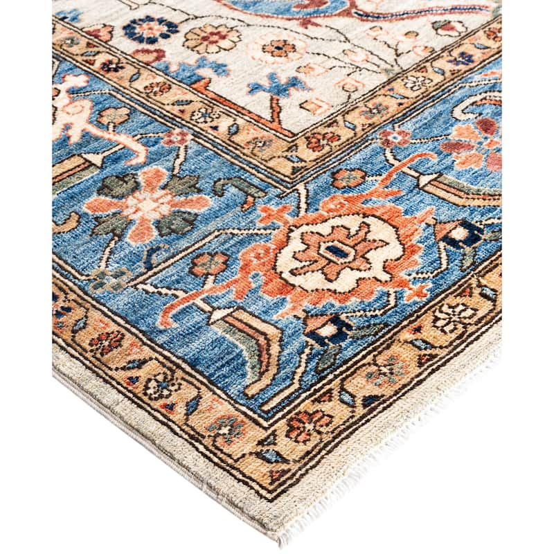 Serapi One-of-a-Kind Hand-Knotted Area Rug - Ivory - 8' 2" x 10' 0"