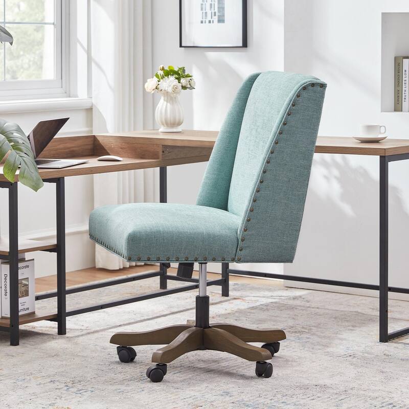Huimo Home Office Desk Chair with Wheels, 360° Swivel - Green