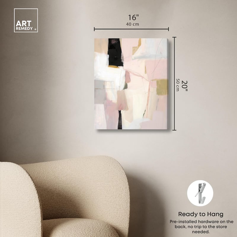 Pistachio Pink I Canvas by Art Remedy, Gallery Wrapped