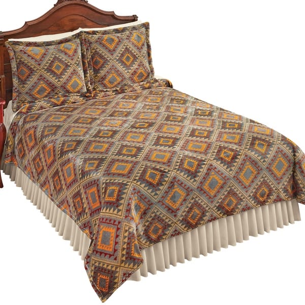 Fleece Southwest Polyester Fleece Fabric Coverlet Bed Bath & Beyond
