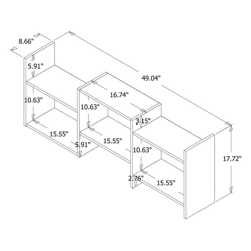 Hampton Zig-Zag Wall Decor Shelves