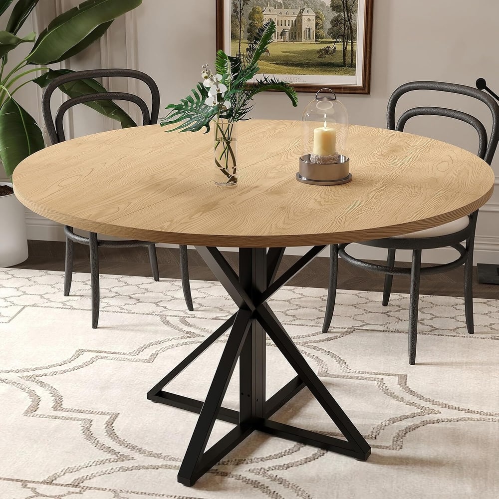 47" Kitchen Round Dining Table, Space Saving