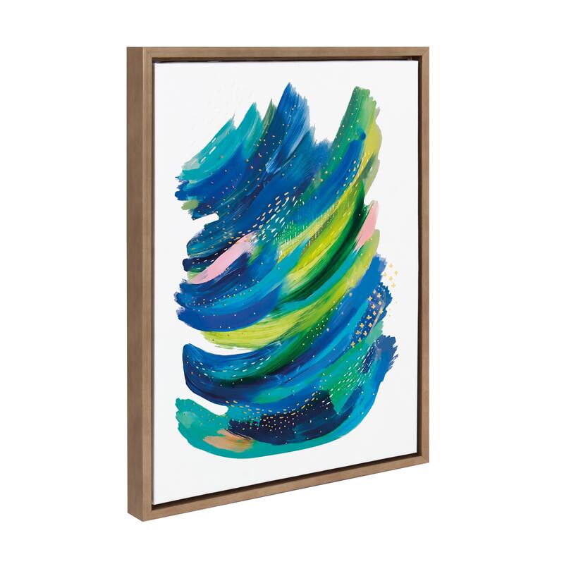 Kate and Laurel Sylvie Bright Abstract 2 Framed Canvas by Jessi Raulet of Ettavee