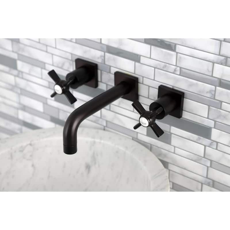 Kingston Brass Millennium 1.2 GPM Wall Mounted Widespread Bathroom