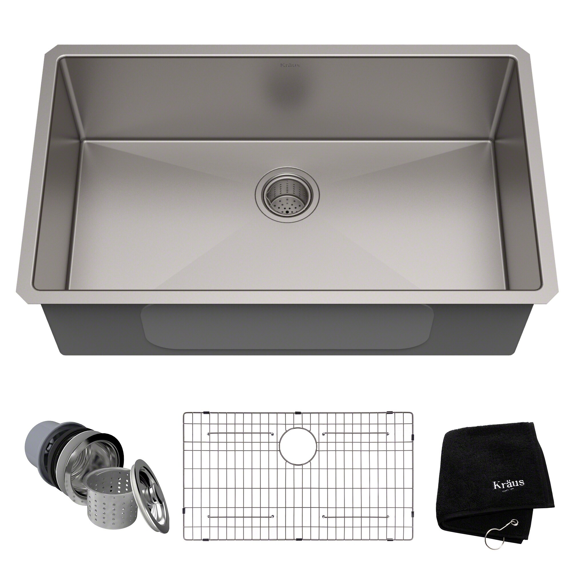 KRAUS Undermount 32 inch 1-Bowl Stainless Steel Kitchen Sink Bed Bath   Beyond 3381358