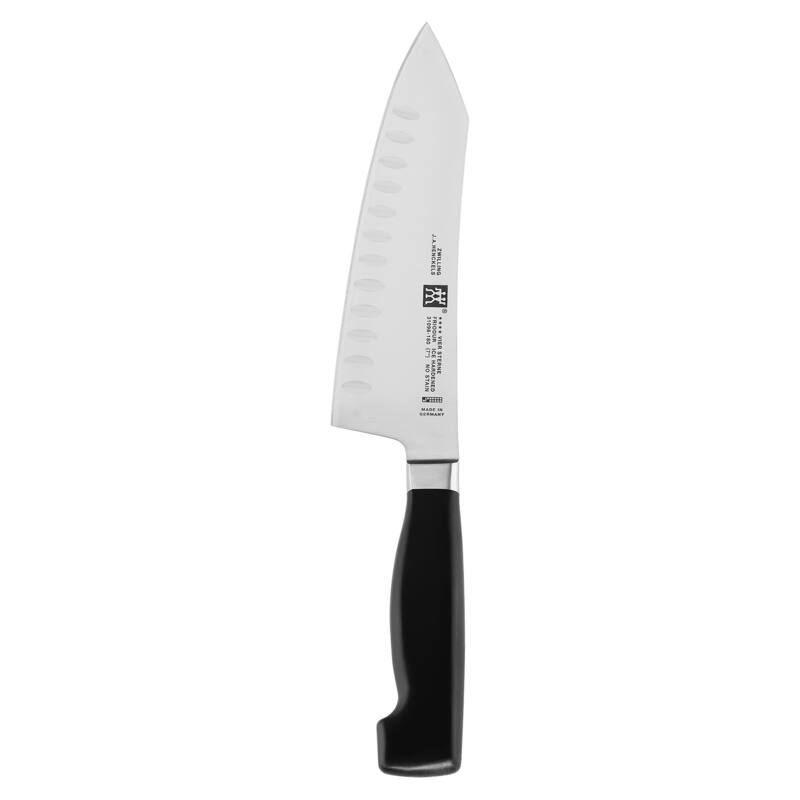 ZWILLING Four Star 7-inch Hollow Edge Rocking Santoku Knife - Stainless Steel - 7-inch