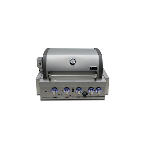 Mont Alpi 32-Inch 4-Burner 63000 BTU Stainless Steel Built-In Outdoor Kitchen Backyard Patio Barbecue Propane Gas Island Grill
