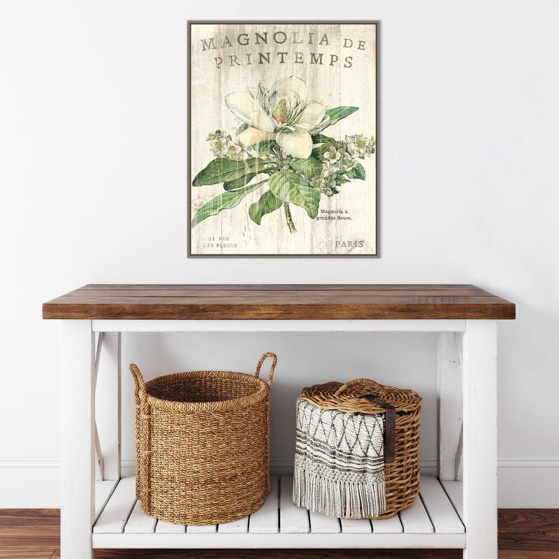 Magnolia de Printemps by Sue Schlabach Framed Canvas Wall Art Print