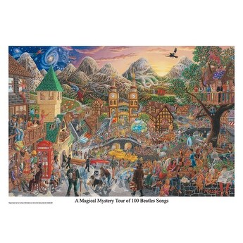 A Magical Mystery Tour Of 100 Beatles Songs By Tom Masse Fantasy Art Print 22 X 32 In