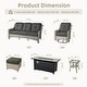 preview thumbnail 41 of 71, OVIOS 10-piece Patio Wicker Swivel Rocking Chair Set With Fire Pit