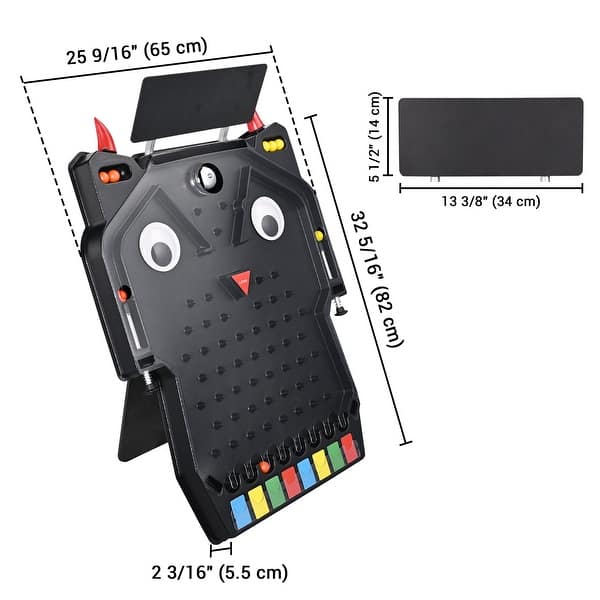 WinSpin Pinball Machine Tabletop Floor Stand Game Board Carnival Indoor Outdoor - Black - One-size