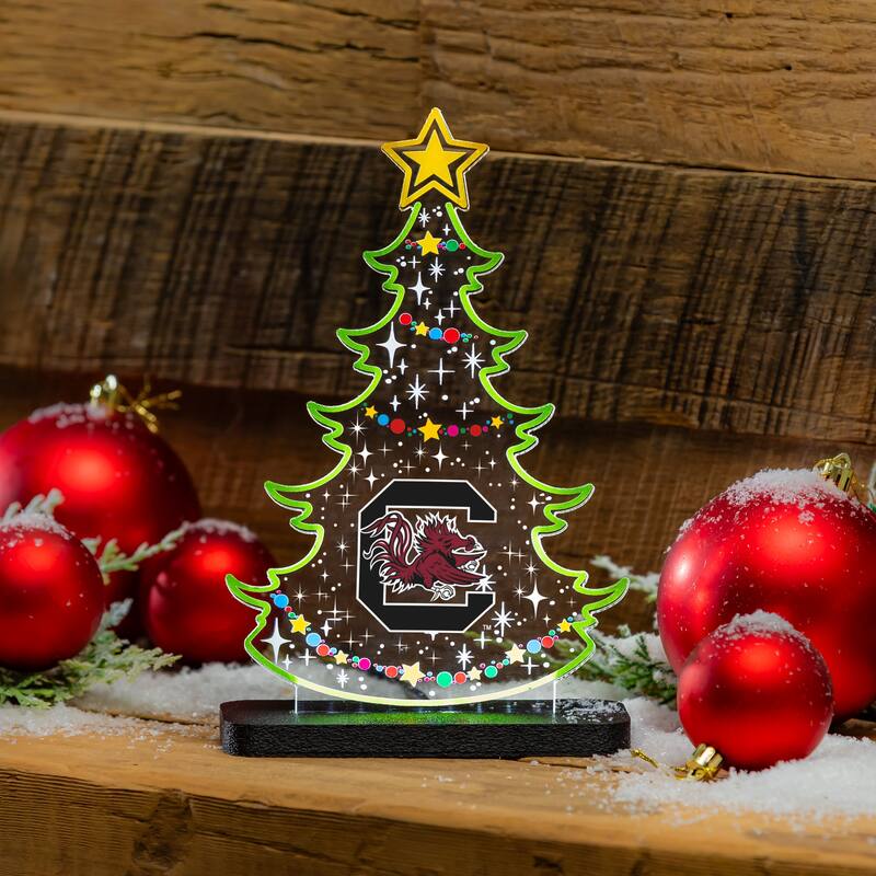 10" LED Tabletop Christmas Tree Desklite Sign, University of South Carolina
