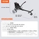 preview thumbnail 14 of 12, Hoverboard Seat Attachment, Compatible Grips Control, Adjustable Frame Length Hover Board Go Karts Accessory, for Kids Adults