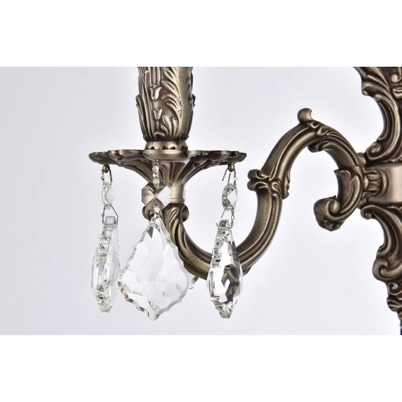 Elegant Lighting 9602W10/RC Monarch 2 Light 12" Tall Wall Sconce with