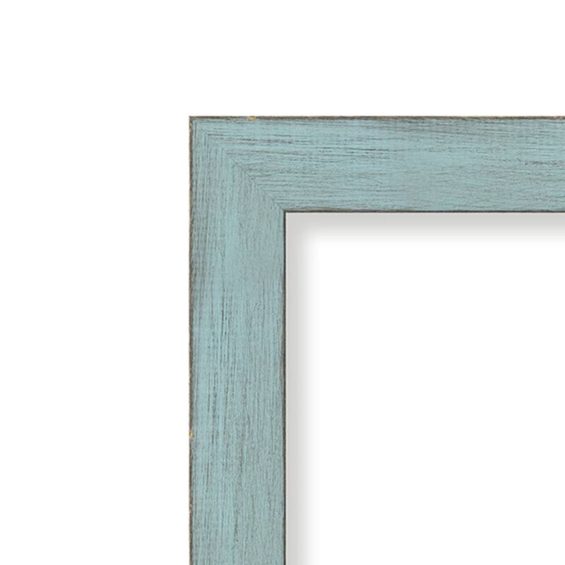 Framed Magnetic Board, Sky Blue Rustic