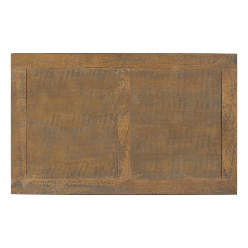 Vintage 45.2" Solid Wood Coffee Table with Open Shelf