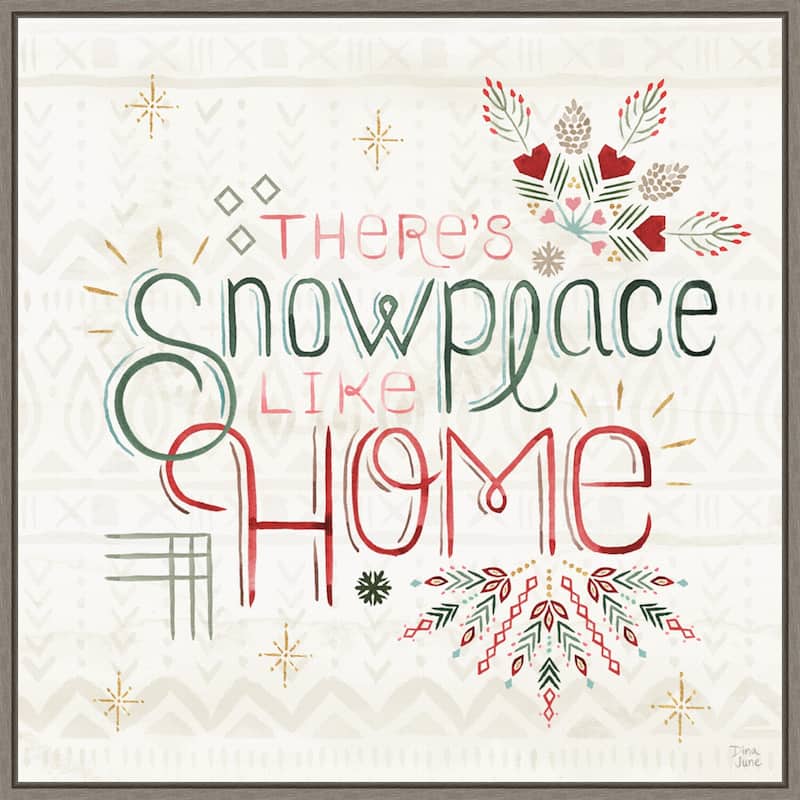 Winter Moment VIII by Dina June Canvas Art Framed - 22 x 22 in