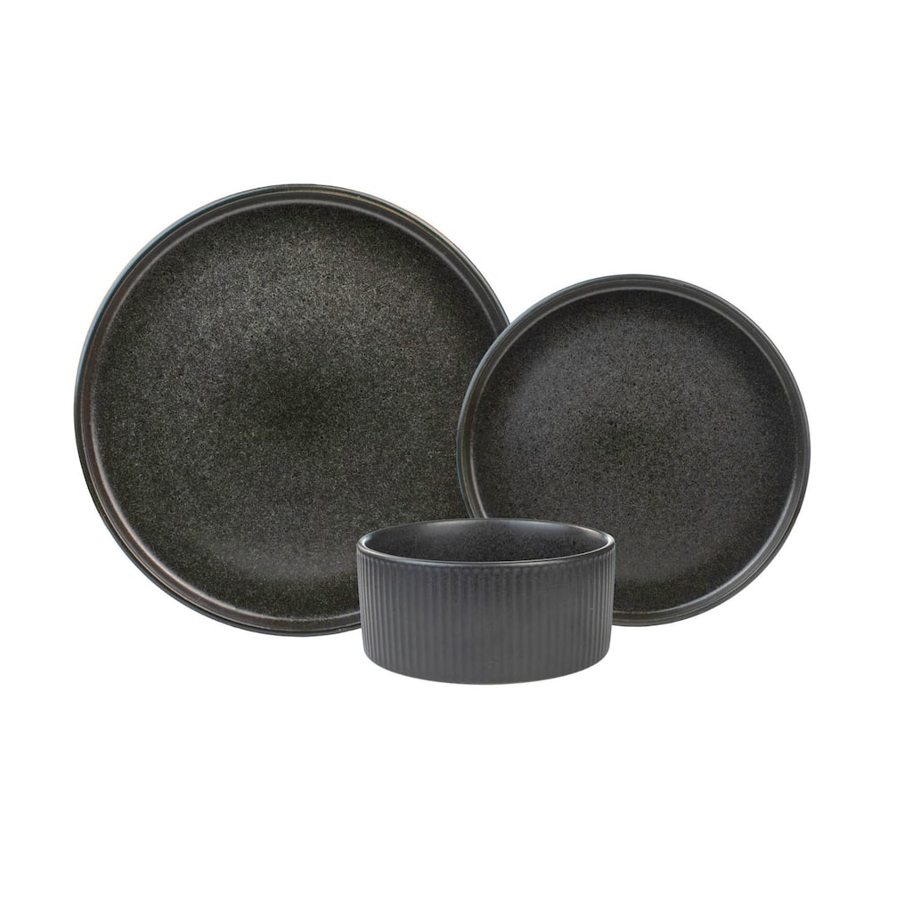 Anderson Black Stoneware 12 Pc Set
