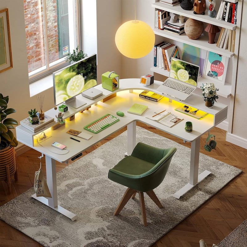 FEZIBO/Home Office Furniture/Wood/Desks - White