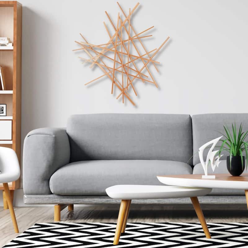Avalon Rose Gold Abstract Wall Art