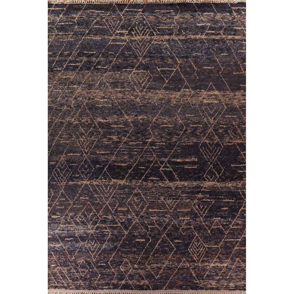 Plush Moroccan Large Area Rug Handmade Wool Carpet - 11'11"x 15'9"