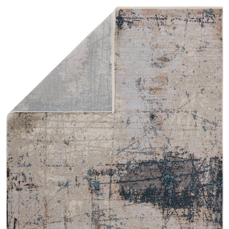 Sana Abstract Gray/ Blue Area Rug Bed Bath & Beyond 33084426