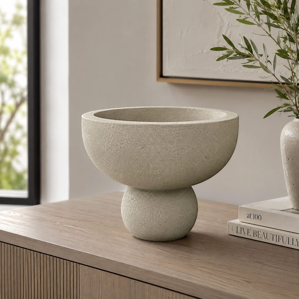 Kylix - Sandstone Decorative Bowl - Centerpiece Accent
