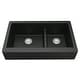 preview thumbnail 1 of 51, Karran Retrofit Apron-Front Quartz Double Bowl Kitchen Sink Black