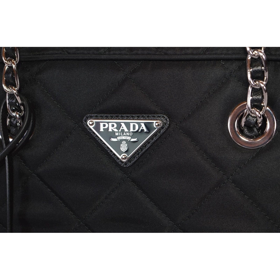 prada silver chain bag