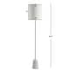 preview thumbnail 7 of 8, Levitt 62.5" Marble/Metal LED Floor Lamp, White/Chrome by JONATHAN Y