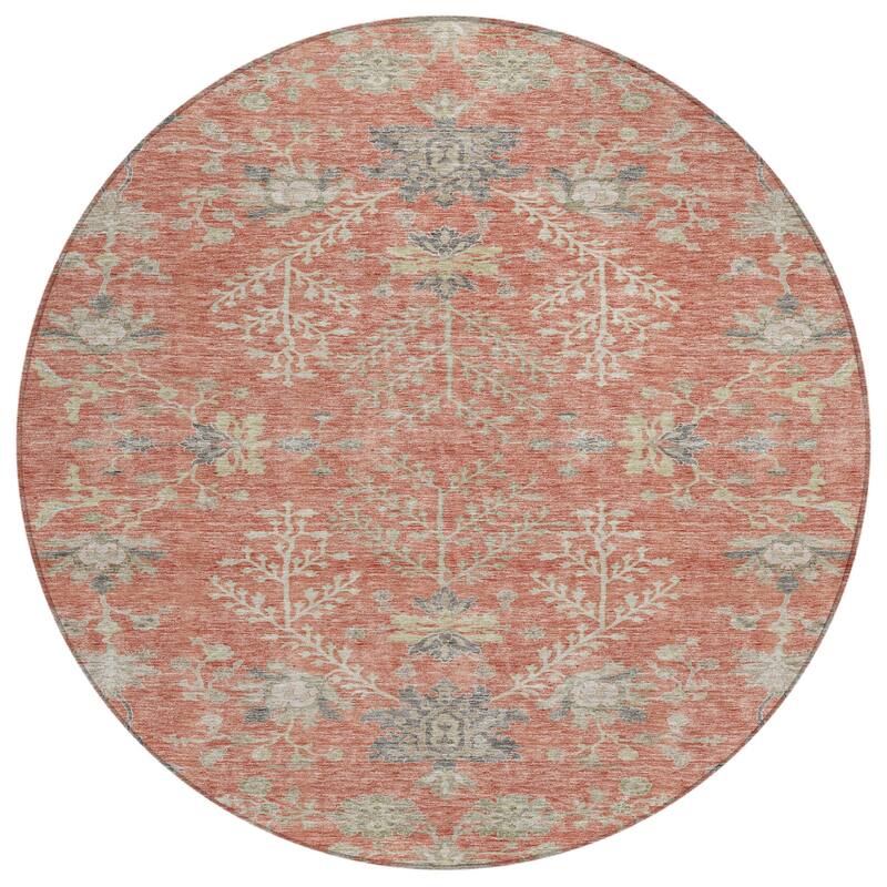 HomeRoots Floral Transitional Rectangle Outdoor Rug