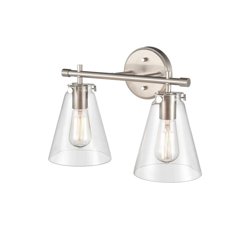 Millennium Lighting Aliza 2 Light Bathroom Vanity Fixture with Clear Glass Shades