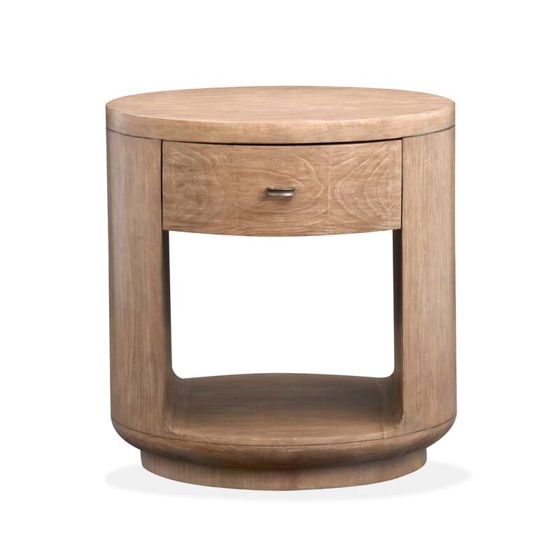 Magnussen Home Sanford Chateau Brown Round End Table - 24''W x 24''D x 25''H