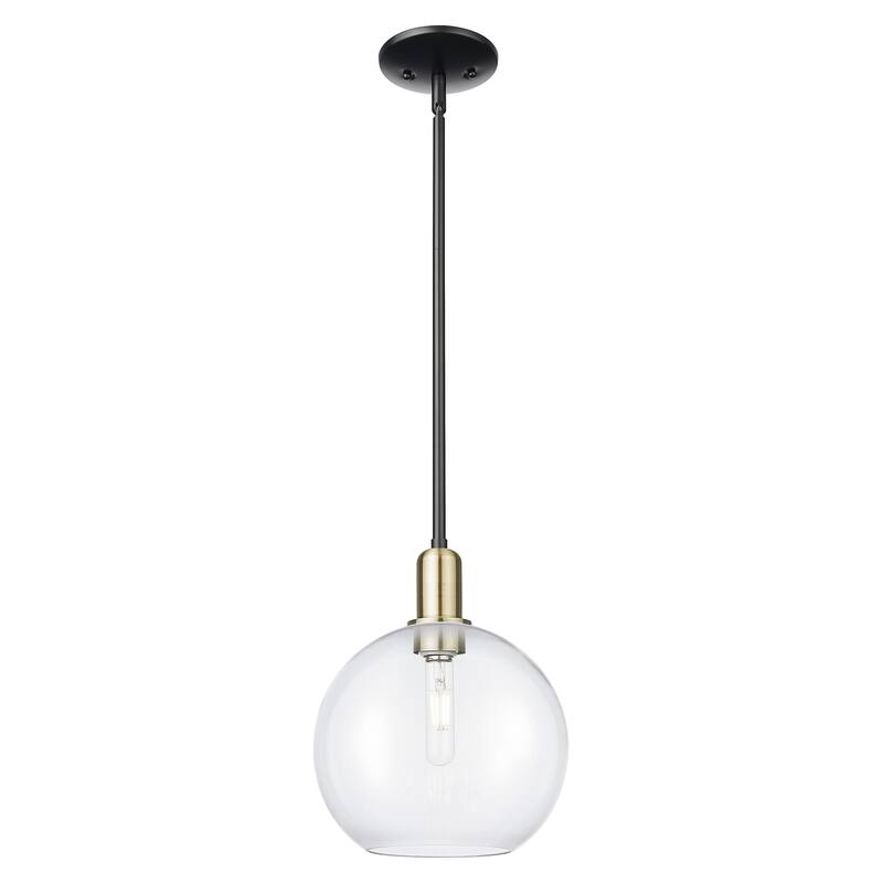 Innovations Lighting Endless Possibilities Arcadia - Athens - 1 Light 10" Stem Hung Mini Pendant - Clear/Black Antique Brass
