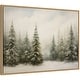 preview thumbnail 1 of 7, Kate and Laurel Sylvie Framed Canvas Traditional Snowy Forest Landscape by The Creative Bunch Studio Brown
