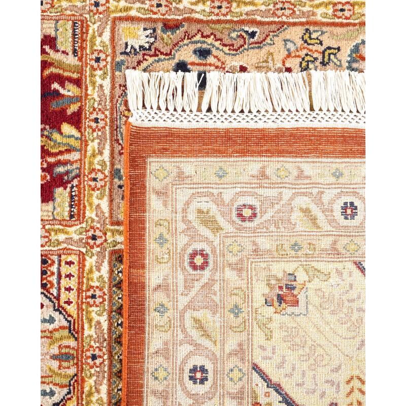 Overton Hand Knotted Wool Vintage Inspired Traditional Mogul Brown Area Rug - 9 x 12