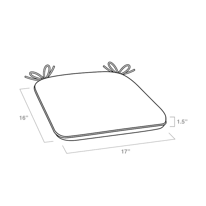 ARDEN earthFIBER Indoor/Outdoor Foam Seat Pad, Set of 2 - 17 x 16