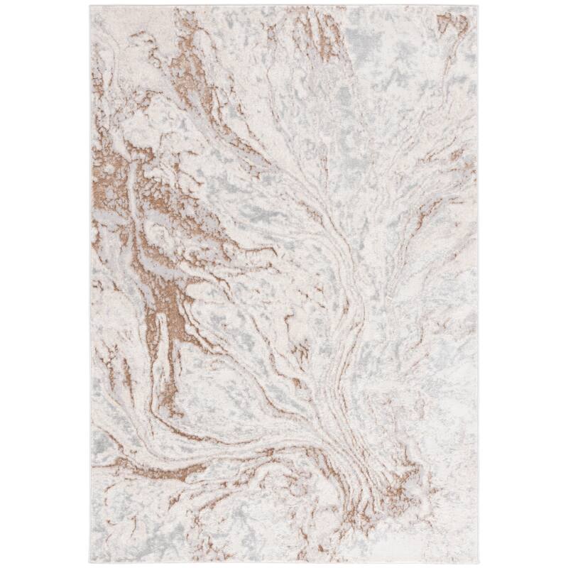SAFAVIEH Aura Benvinda Modern & Contemporary Rug - 5'3" x 7' - Beige/Grey Ivory