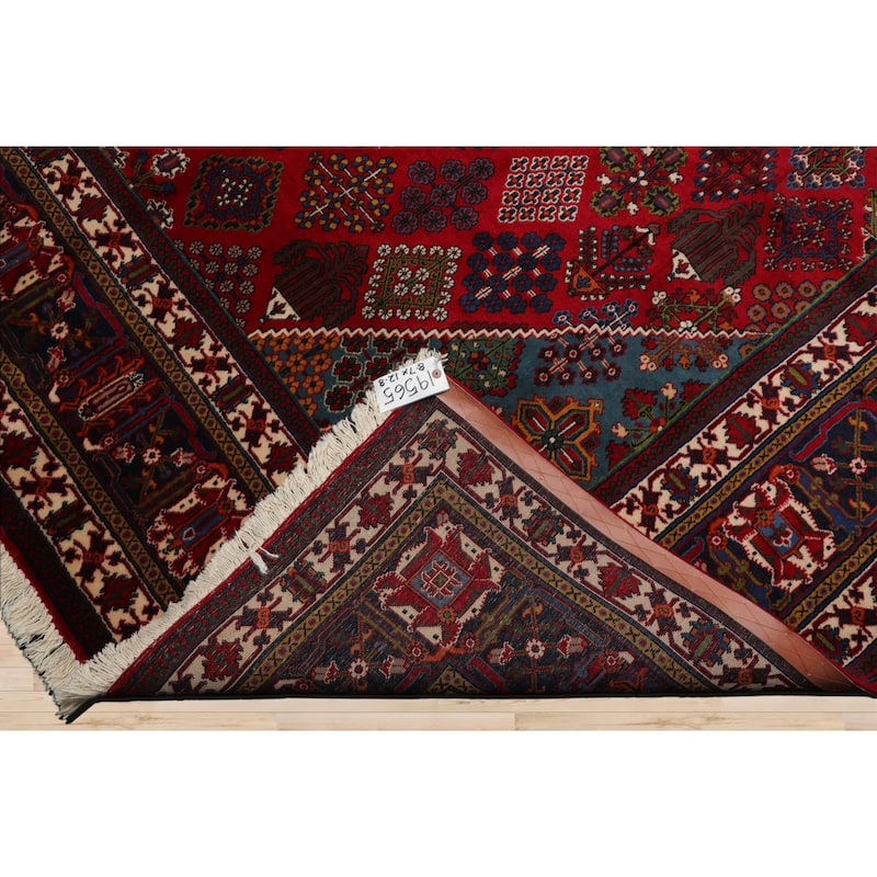 8'7''x12'8'' Hand Knotted Wool Red Joshegan Traditional Rug - 8' 7'' x 12' 8''