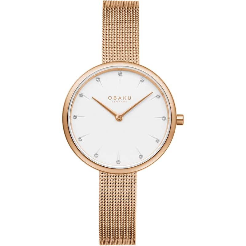 Obaku Women's Classic White Dial Watch - V233LXVIMV - 6 (36)