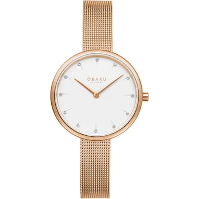 Obaku Women's Classic White Dial Watch - V233LXVIMV - 6 (36)