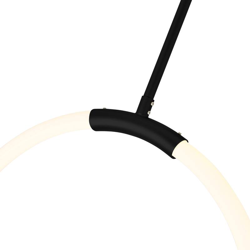 Hoops 2 Light LED Chandelier With Black Finish
