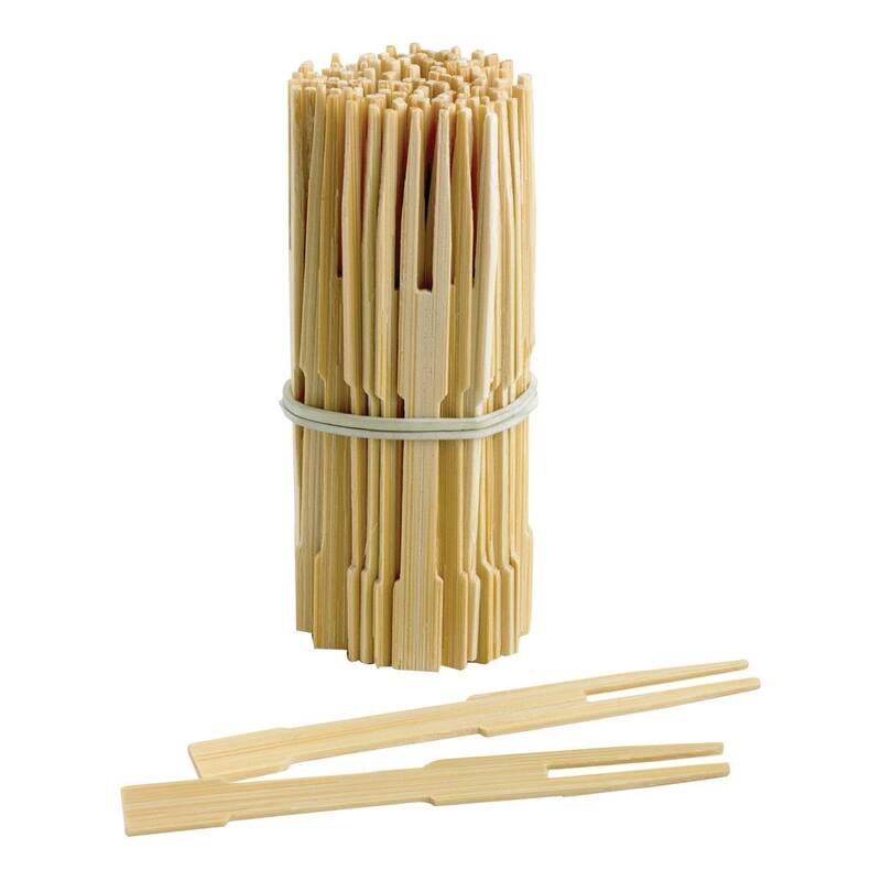 Helen's Asian Kitchen 3.5" Bamboo Appetizer Cocktail Forks Party Picks - 72 Pack - 216 Pack