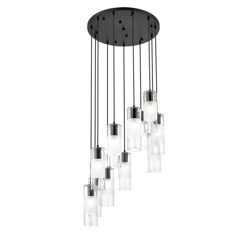 Alton 11 Light Chandelier in Matte Black - Matte Black
