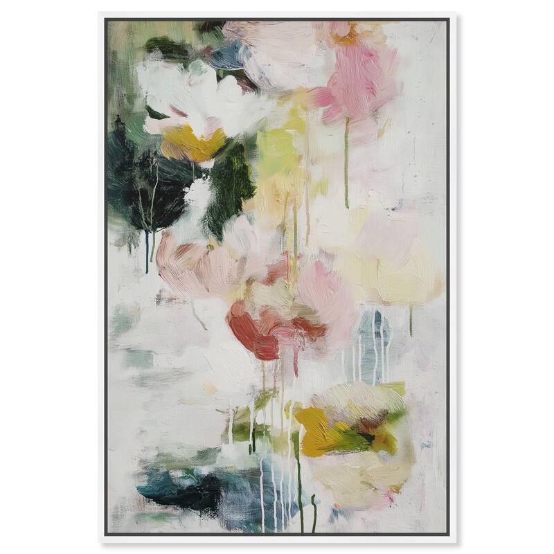 Dripping Colors III Canvas by Art Remedy - White - 30" x 45"
