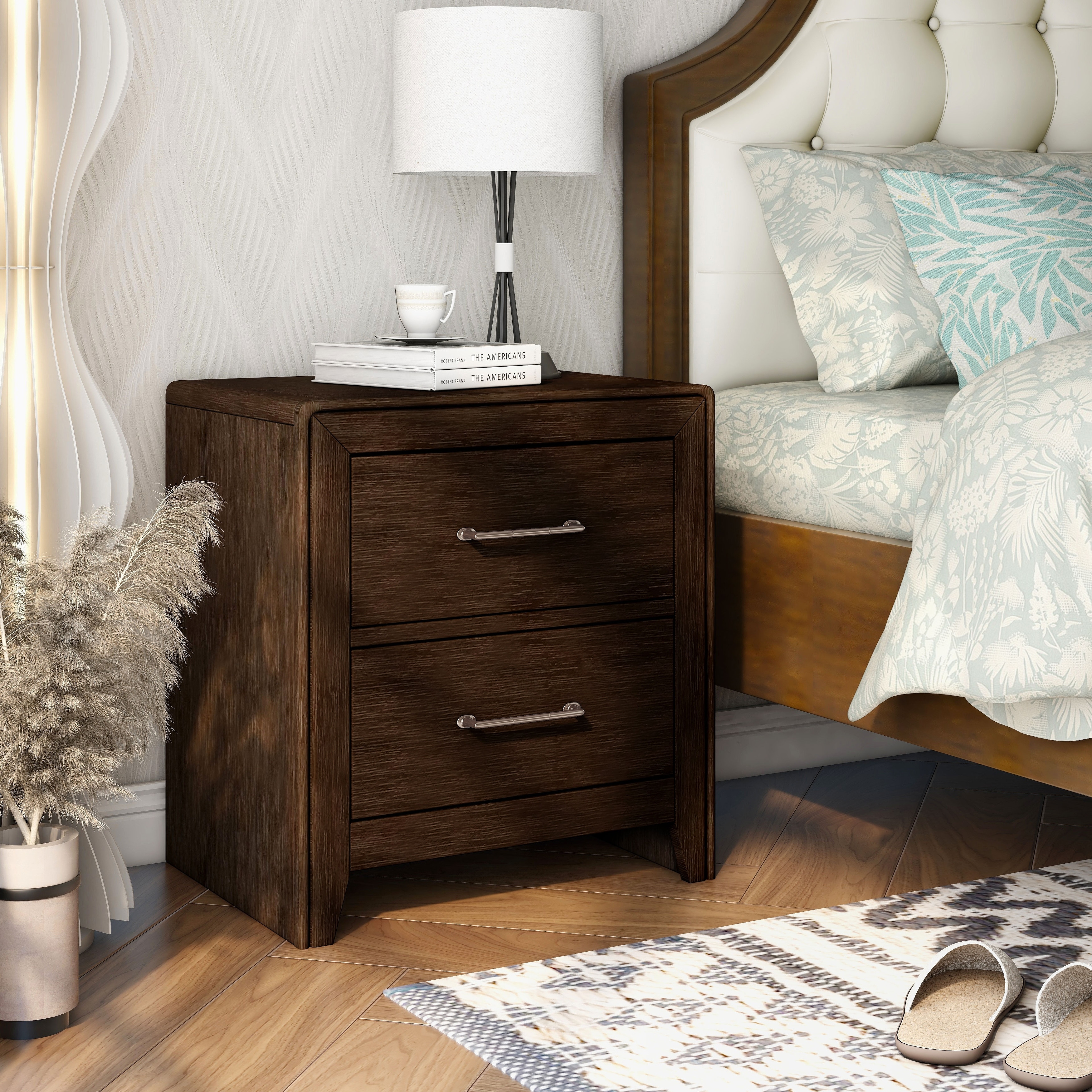 Dark wood nightstands online